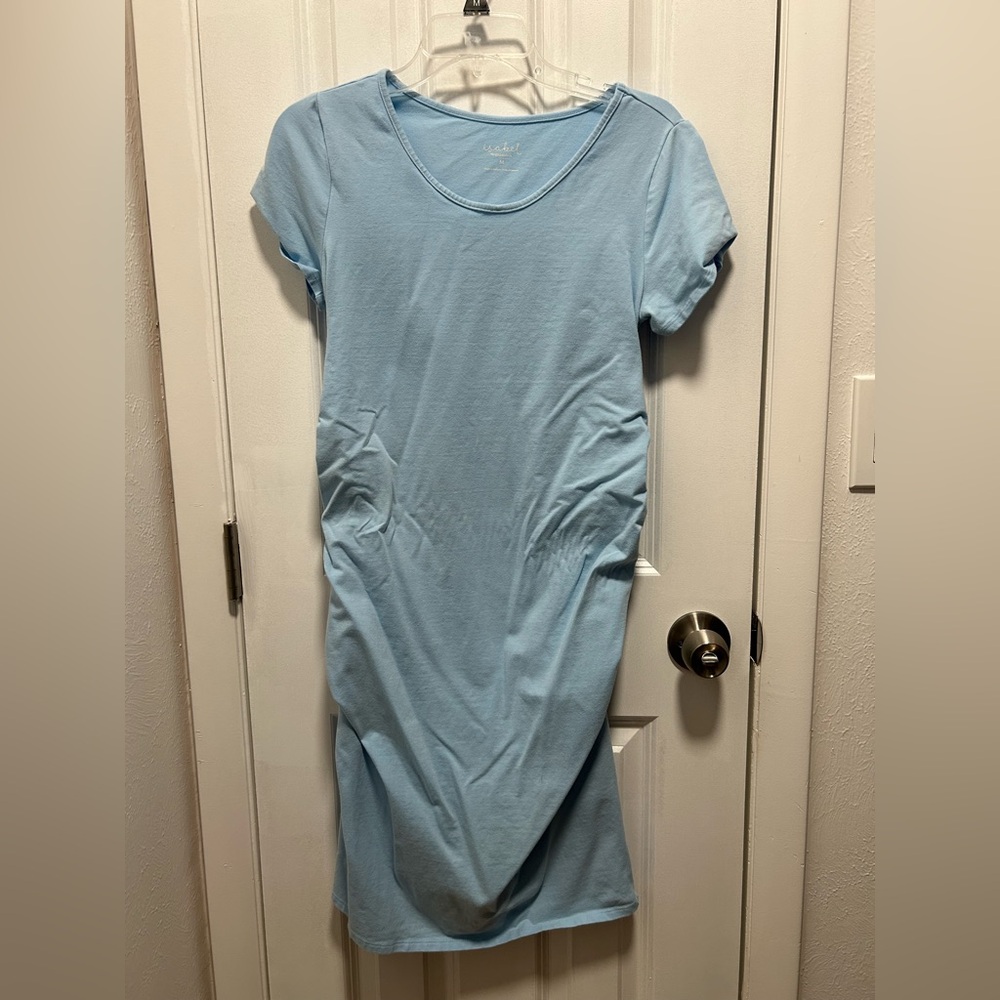 Light Blue Short Sleeve Dress